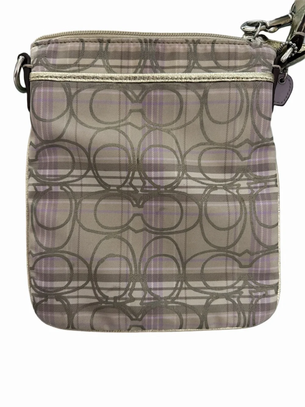 Coach Poppy Signature Tartan Plaid Crossbody Bag